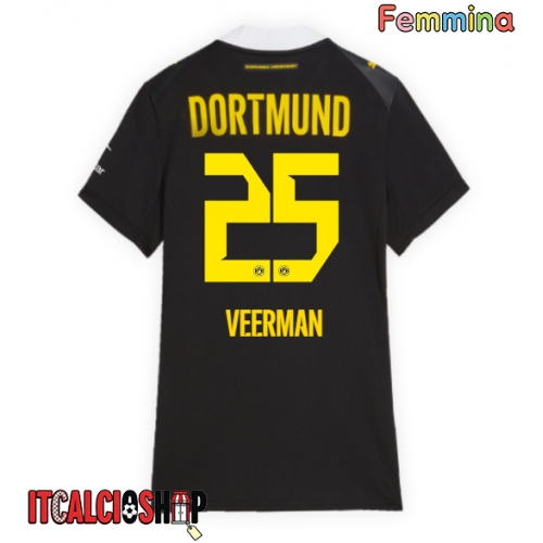 Borussia Dortmund Joey Veerman #25 Seconda Maglia Femmina 2026-27 Manica Corta